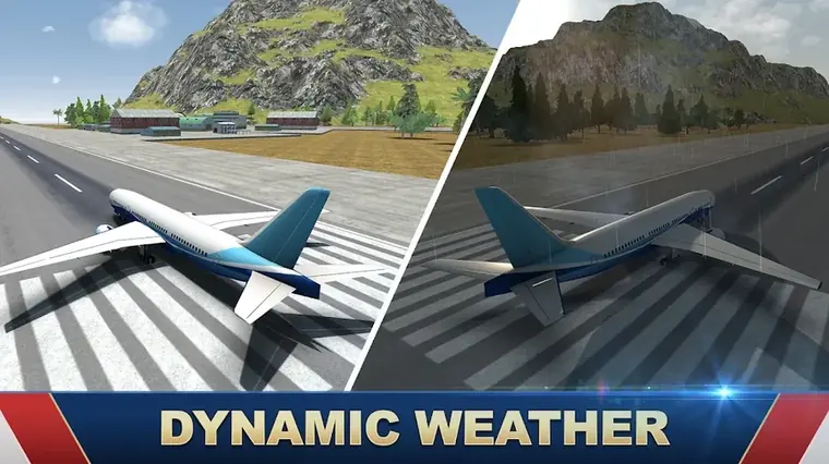 Jumbo Jet Flight Simulator: aereo di linea in atterraggio su una pista fra le montagne